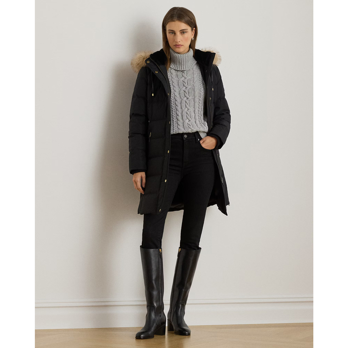 画像2: 予約商品 POLO RALPH LAUREN  Lauren Faux-Fur-Trim Hooded Down Coat (2)
