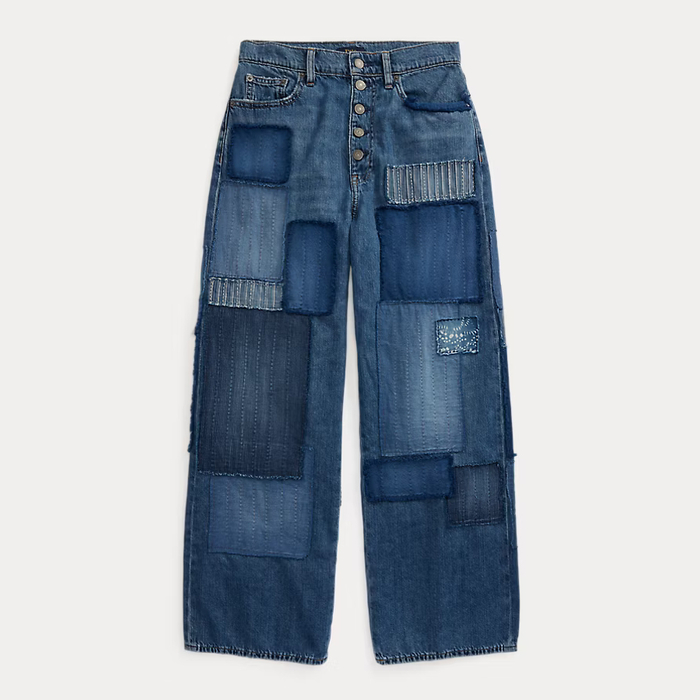 画像1: 予約商品 POLO RALPH LAUREN  High-Rise Wide-Leg Crop Jean (1)