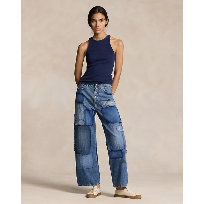 画像2: 予約商品 POLO RALPH LAUREN  High-Rise Wide-Leg Crop Jean (2)